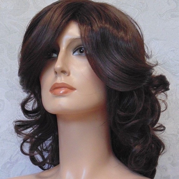 Thick Wavy Chestnut Brown Heat Resistant Wig main image 12